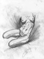 Michael Hensley Drawings, Female Form 15